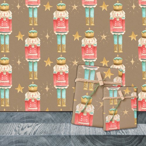 Rustic Kraft The Christmas Nutcracker Wrapping Paper