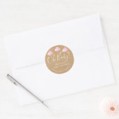 Rustic Kraft Twinkle Twinkle Oh Baby Baby Shower Classic Round Sticker (Envelope)