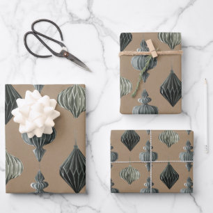 Rustic Kraft Vintage Scandinavian Paper Ornaments