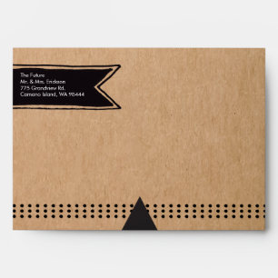 Rustic Kraft Wedding Envelope