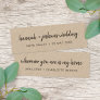 Rustic Kraft | Wedding Favor Mini Bookmark Card