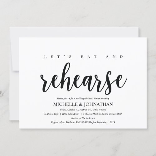 Rustic Kraft Wedding Rehearsal Dinner Invites