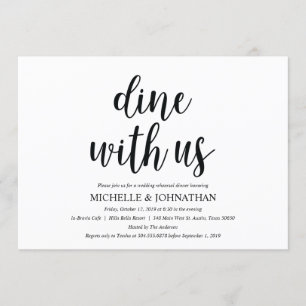 Rustic Kraft Wedding Rehearsal Dinner Invites