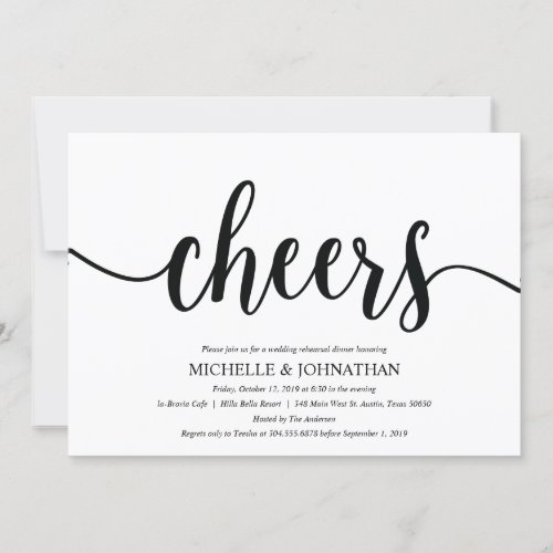 Rustic Kraft Wedding Rehearsal Dinner Invites