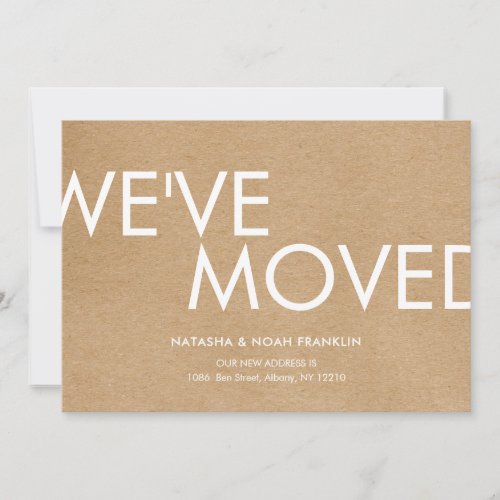 Rustic Kraft Weve Moved New Address Announcement