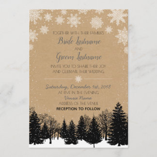 Rustic Kraft Winter Invitation