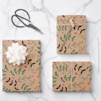 Winter Woodland Kraft Wrapping Paper
