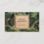 Rustic Kraft Woodland Green Camouflage Pattern Business Card