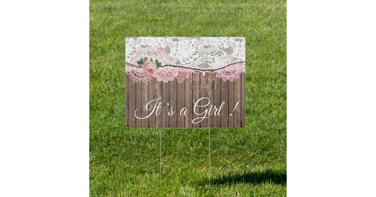 its a girl yard sign