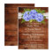 Rustic Lace Blue Hydrangea Wedding Invitation