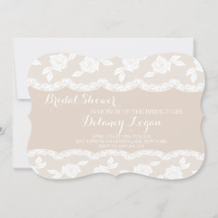 Rustic Lace Bridal Shower Invitation
