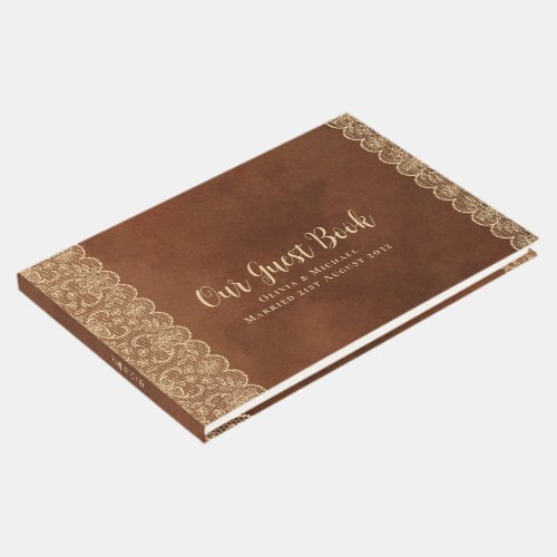 Rustic Lace Custom Branded EVENT Keepsake Personal Guest Book