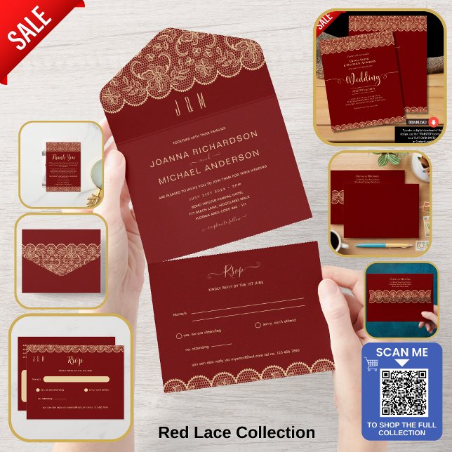 Rustic Lace Custom Branded EVENT Keepsake Personal Guest Book (More items in this theme via this collection)