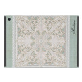 Rustic Lace w Aged Vintage Linen Country Elegance iPad Mini Case (Outside)