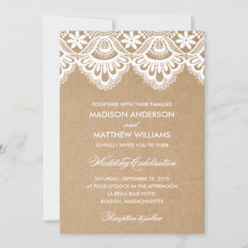 RUSTIC LACE | WEDDING INVITATION
