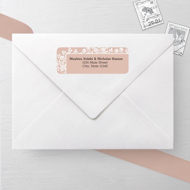 Rustic Lace Wedding Return Address Label (Creator Uploaded)