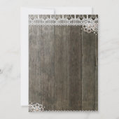 Rustic Lace Wood Bridal Shower Invitation | Zazzle