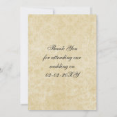Rustic Lace Wrapped Mason Jar Wedding Thank You Card (Back)