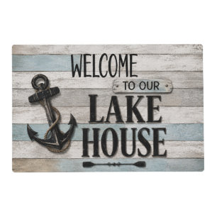 Rustic Lake House Anchor Nautical Coastal Placemat