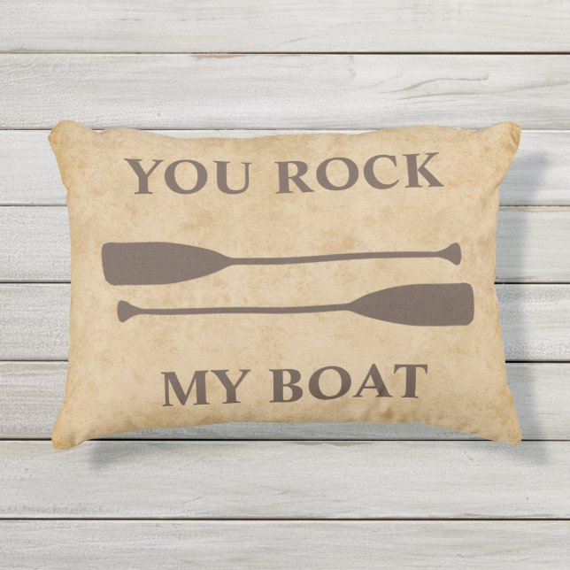 Rustic Lake house Home Decor Outdoor Pillow (Front)