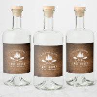 Rustic Lake House Oars Trees Wood Print