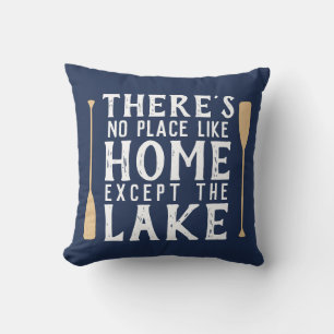 Rustic Lake House Throw Pillow