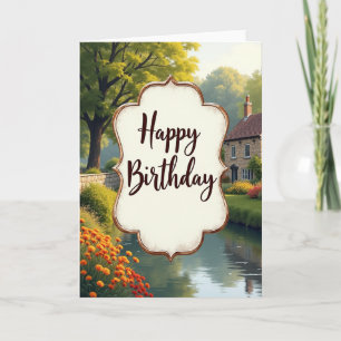 Rustic Landscape Birthday Card