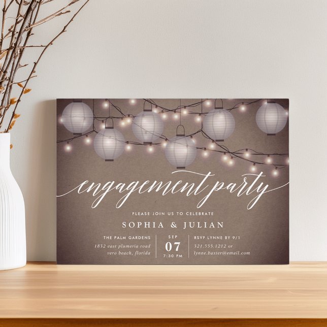 Rustic Lanterns Engagement Party Invitation (Creator Uploaded)