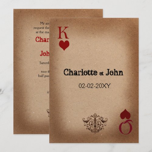 urban vegas wedding invitation