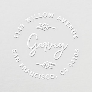 Rustic Last Name & Address   Business or Personal Embosser