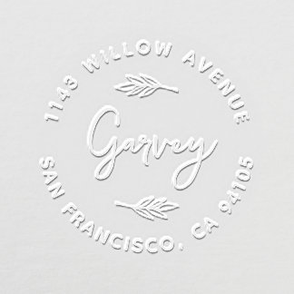 Rustic Last Name & Address | Business or Personal Embosser
