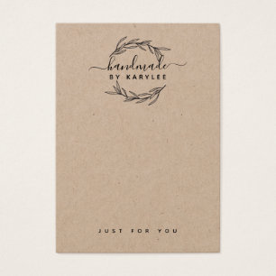 Rustic Laurel Leaf Jewelry Earring Display Card