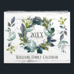Rustic Laurel Wreath Greenery Custom 2024 Photo Calendar<br><div class="desc">This rustic themed family photo 2023 Calendar features a laurel wreath on the cover with the year and your family name to personalize on a background of white and gray weathered wood . The inside of the calendar has photos for you to change to your own framed by a white...</div>
