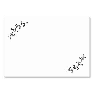 Rustic Laurels Wedding Advice and Wishes Table Number