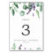 Rustic Lavender and Eucalyptus Table Number
