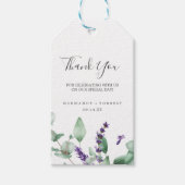 Rustic Lavender and Eucalyptus Thank You Favor Gift Tags (Front)