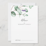 Rustic Lavender and Eucalyptus Wedding Advice Card<br><div class="desc">This rustic lavender and eucalyptus wedding advice card is perfect for a simple and elegant outdoor wedding and can be used for any event. The floral design features watercolor eucalyptus leaves and greenery with sprigs of purple wildflowers. These advice cards can be used as a guestbook alternative for a wedding...</div>