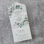 Rustic Lavender and Eucalyptus Wedding All In One Invitation