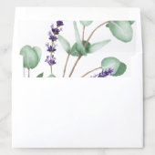 Rustic Lavender and Eucalyptus Wedding Envelope Liner (In Envelope)
