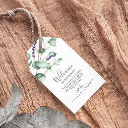 Rustic Lavender and Eucalyptus Wedding Welcome Gift Tags