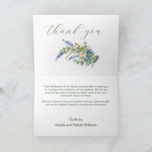 Rustic Lavender Blueberry Thank You Card