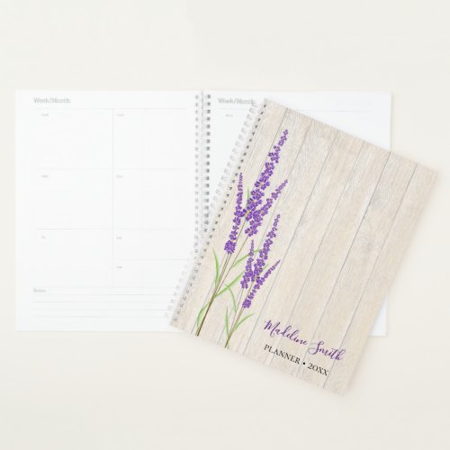 Rustic Lavender Botanical  Personalized Planner