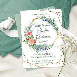 Rustic Lavender Bridal Shower Invitation