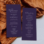 Rustic Lavender Coordinate Plum Wedding Program<br><div class="desc">This rustic lavender coordinate plum wedding program is perfect for a boho wedding. The elegant yet rustic design features moody dark purple with a modern bohemian garden feel. Coordinates with the Rustic Lavender Collection by Fresh & Yummy Paperie. Include the names of the couple, the wedding date and location, thank...</div>