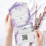 Rustic Lavender Elegant Seal and Send Wedding All In One Invitation