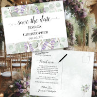 Rustic Lavender & Eucalyptus Wedding Save the Date