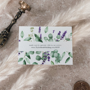 Rustic Lavender & Eucalyptus Wedding Website RSVP Enclosure Card