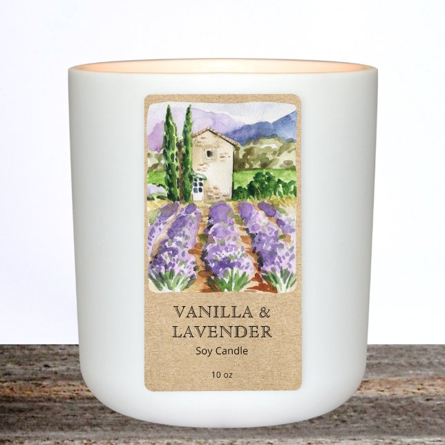 Rustic Lavender Farm French Provence Candle Label (Creator Uploaded)