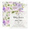 Rustic Lavender Floral Baby Shower Invitation