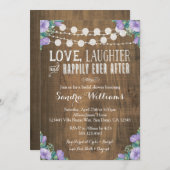 Rustic Lavender Floral Bridal Shower Invitation (Front/Back)